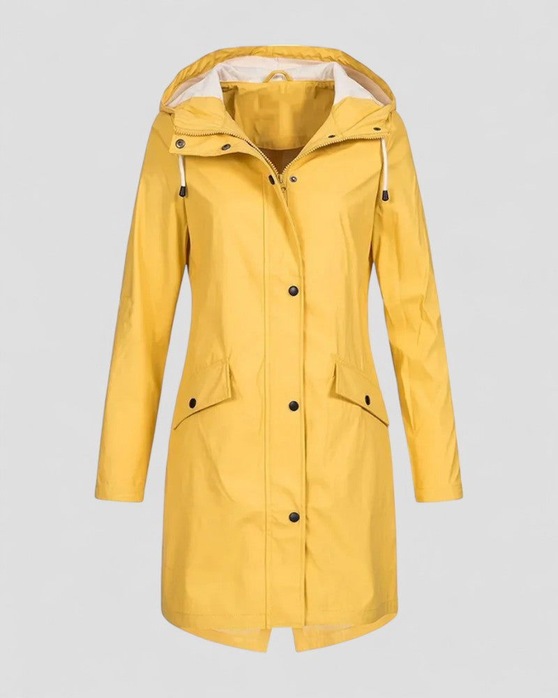 Ladies Waterproof Hooded Raincoat Outdoor Jacket