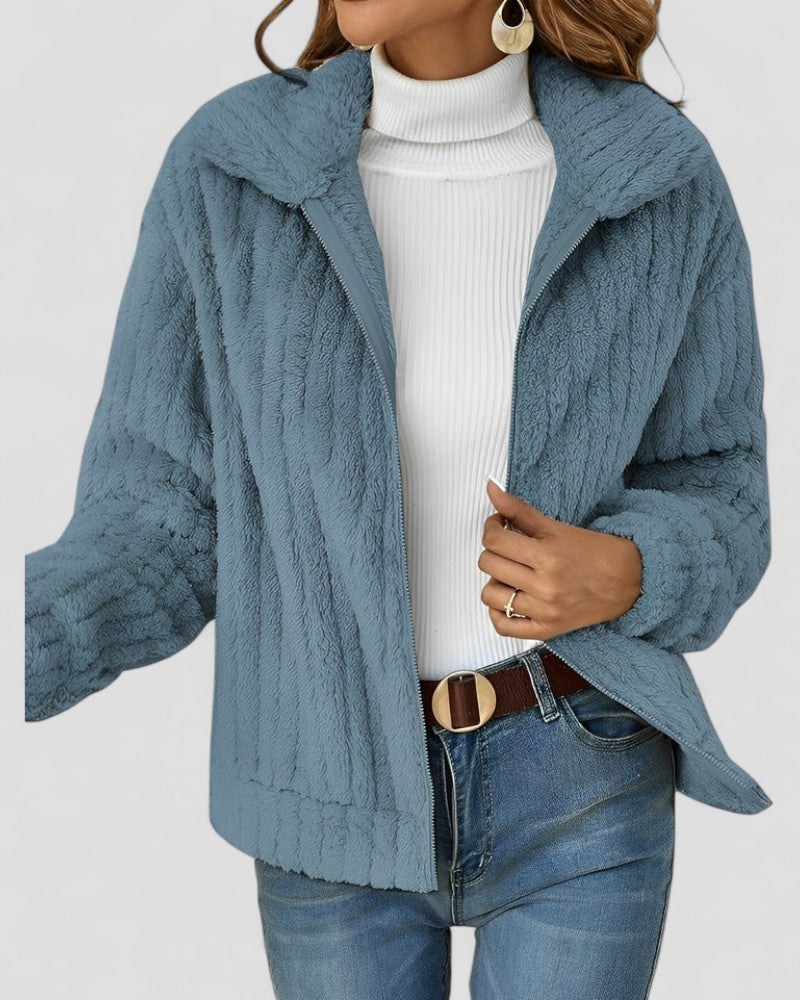 Soft Plush Ladies Winter Parka Coat