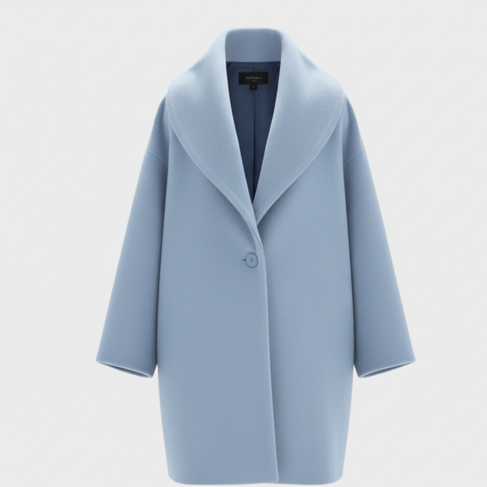 Warm Women's Large Wool Winter Coat