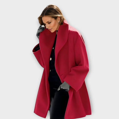 Warm Women's Large Wool Winter Coat