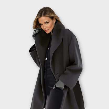 Warm Women's Large Wool Winter Coat