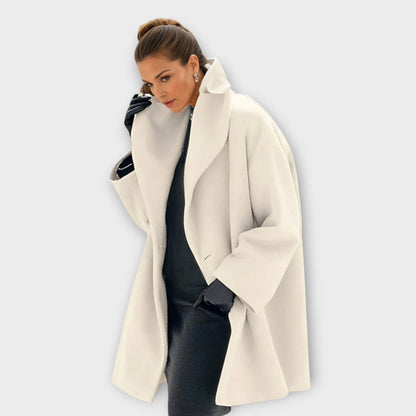 Warm Women's Large Wool Winter Coat