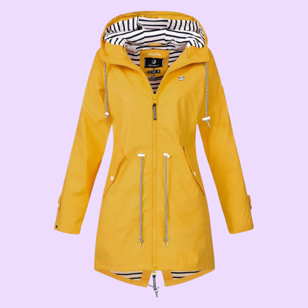 Waterproof Women's Raincoat with Adjustable Fit Hood