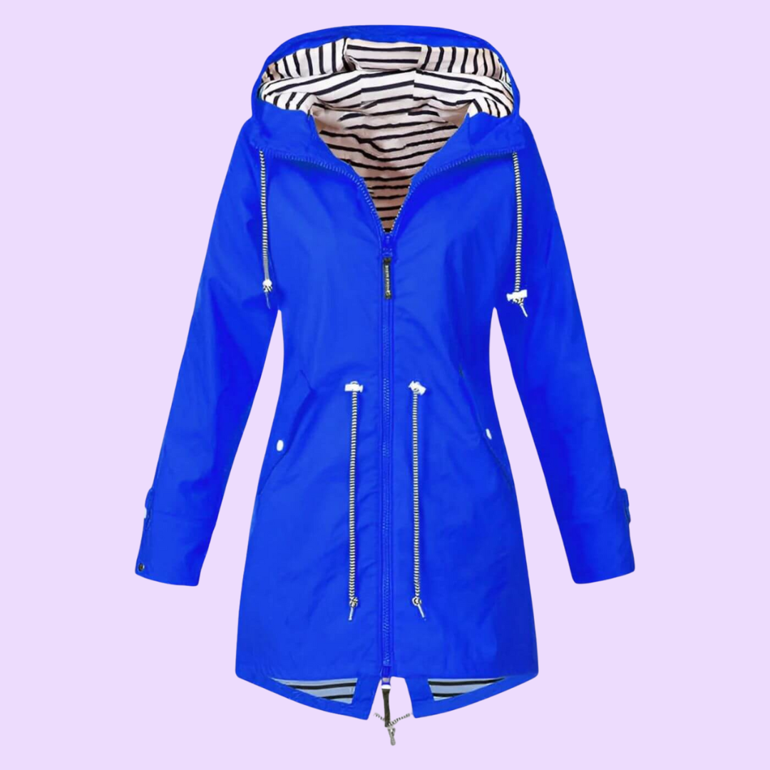 Waterproof Women's Raincoat with Adjustable Fit Hood
