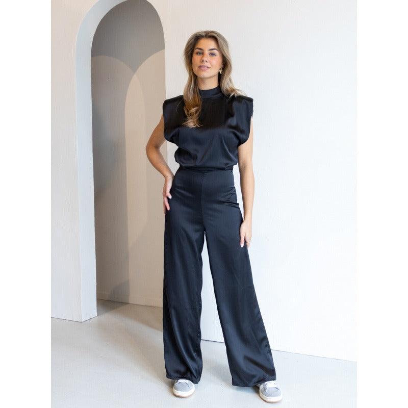 Women's Elegant Backless Wide-Leg Jumpsuit