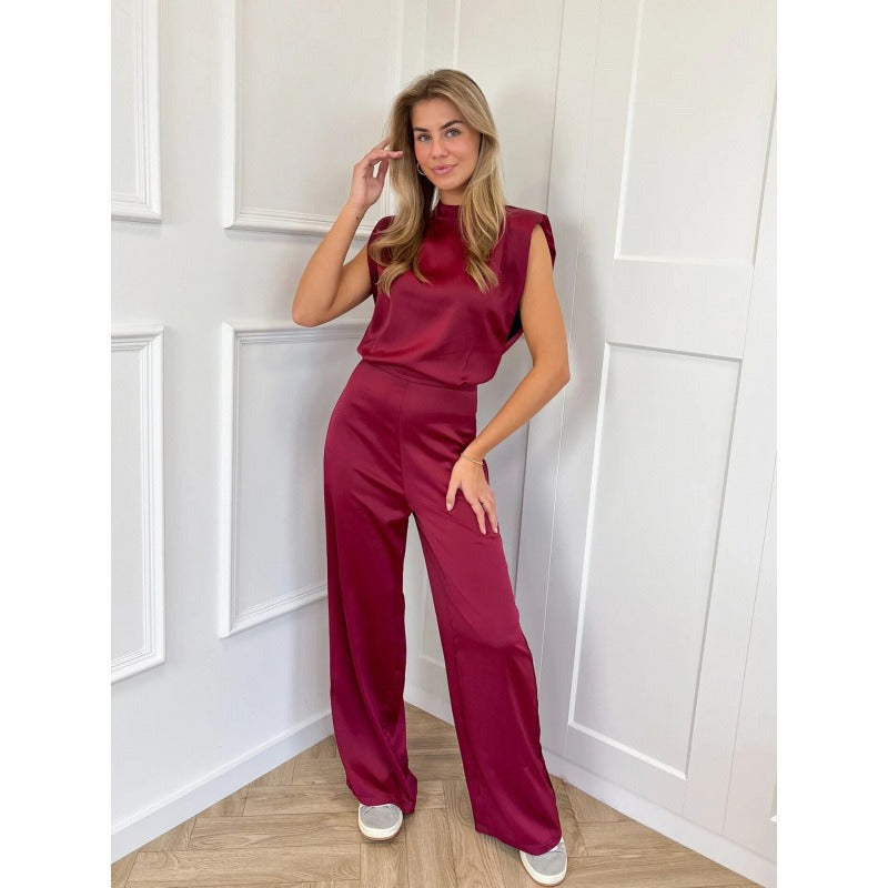 Women's Elegant Backless Wide-Leg Jumpsuit