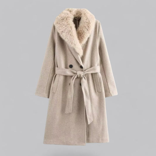Warm Winter Parka Coat with Faux Fur Trim - OutfitLondon