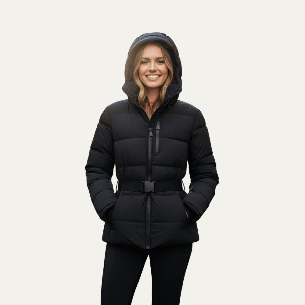 Ladies Shine Quilted Parka Jacket - OutfitLondon