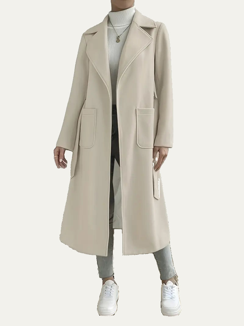 Casual Open Front Winter Long Coat