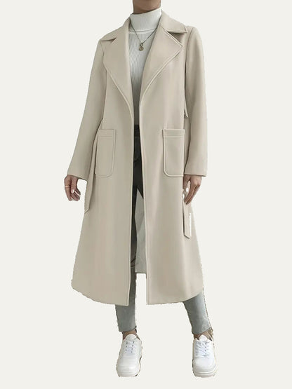 Casual Open Front Winter Long Coat