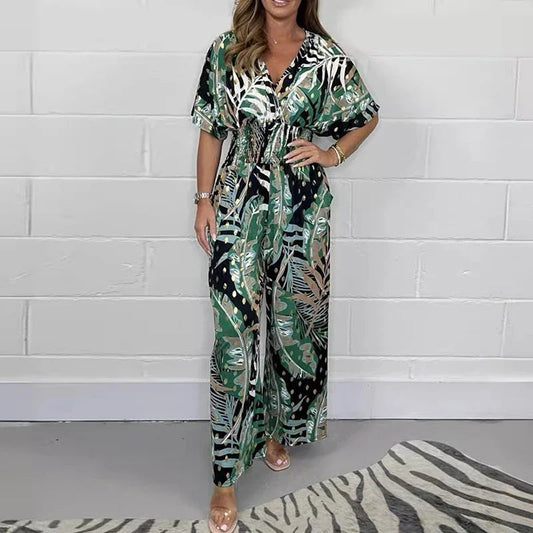 Women's Stylish Stretch Fabric Jumpsuit with Flattering Fit