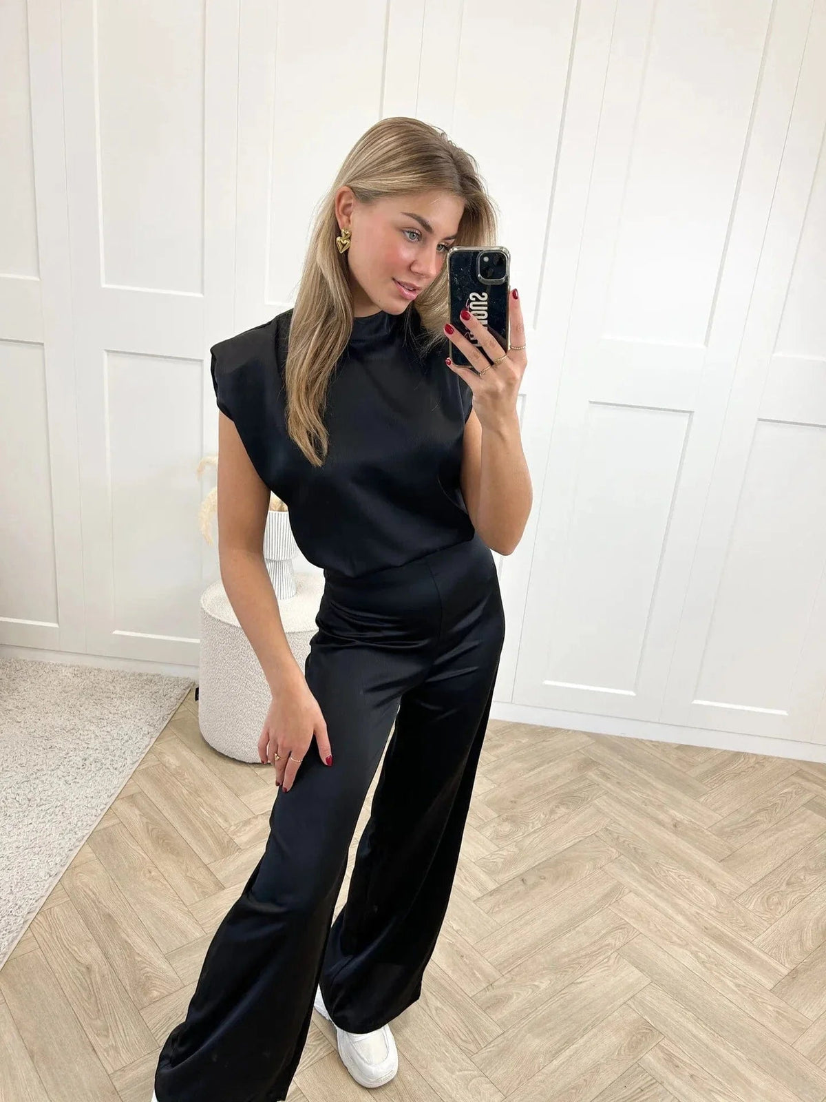 Women's Elegant Backless Crepe Jumpsuit