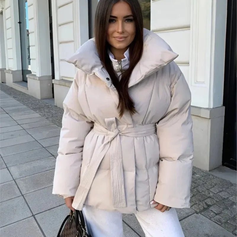 Cozy Slim Fit Ladies Down Winter Jacket - OutfitLondon