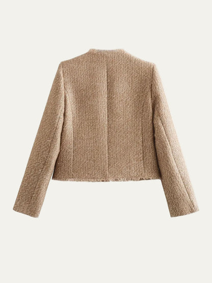 Chic Petite Tweed Blazer