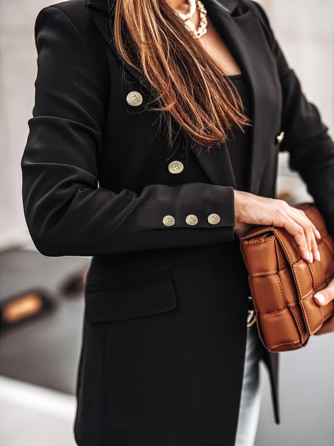 Classic Fit Women's Long Blazer Jacket