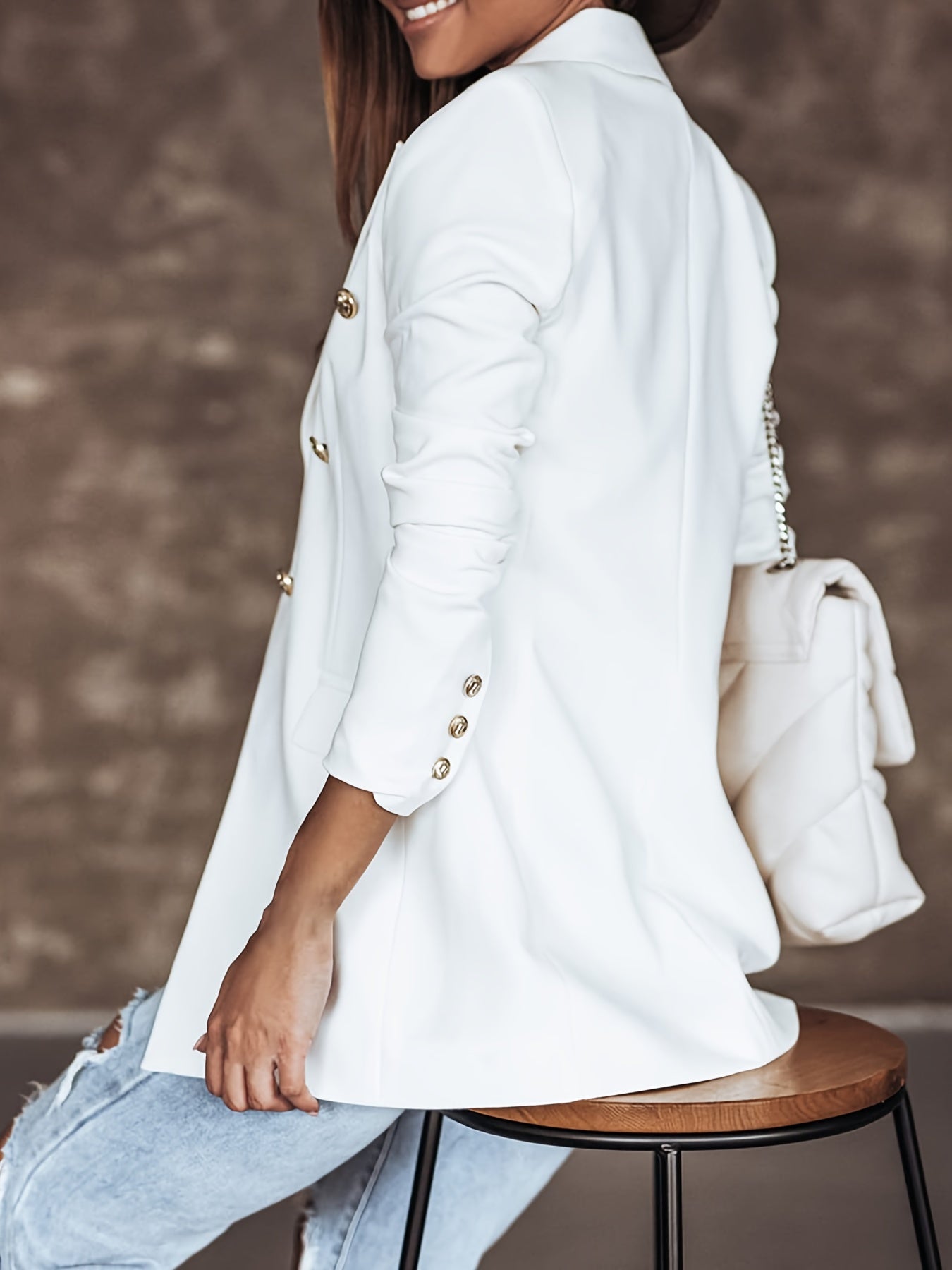 Classic Fit Women's Long Blazer Jacket