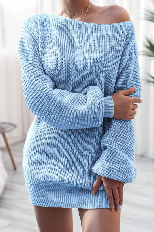 Chic Feminite Long Sleeve Mini Dress - OutfitLondon