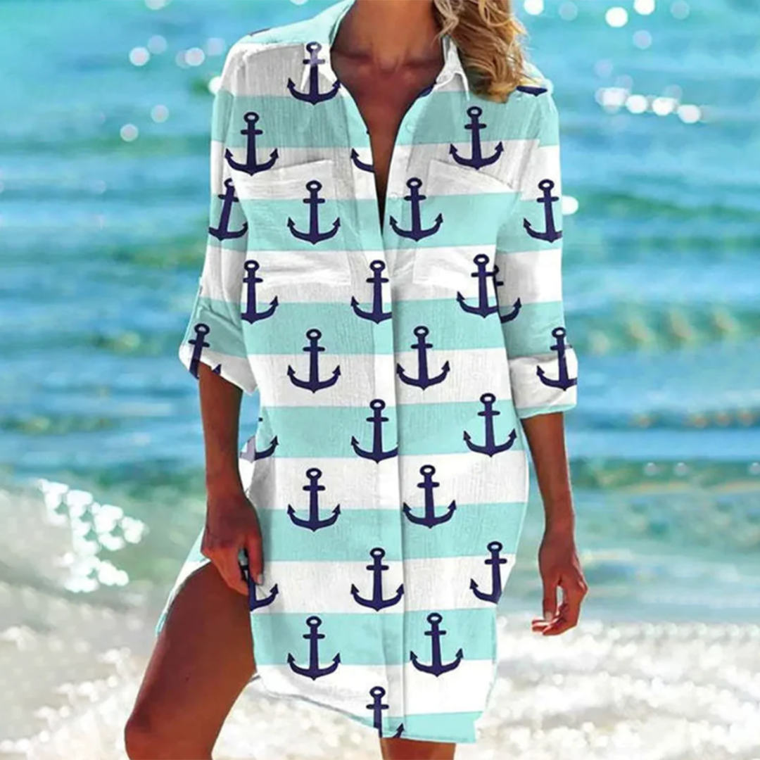 Comfortable Sunny Sundress with Buttons