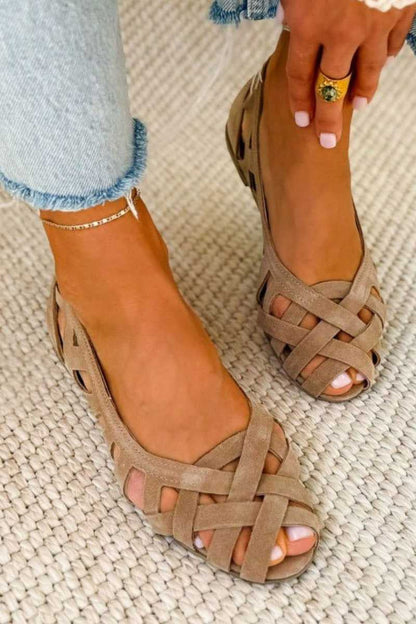 Women's Boho Braided Strap Sandals