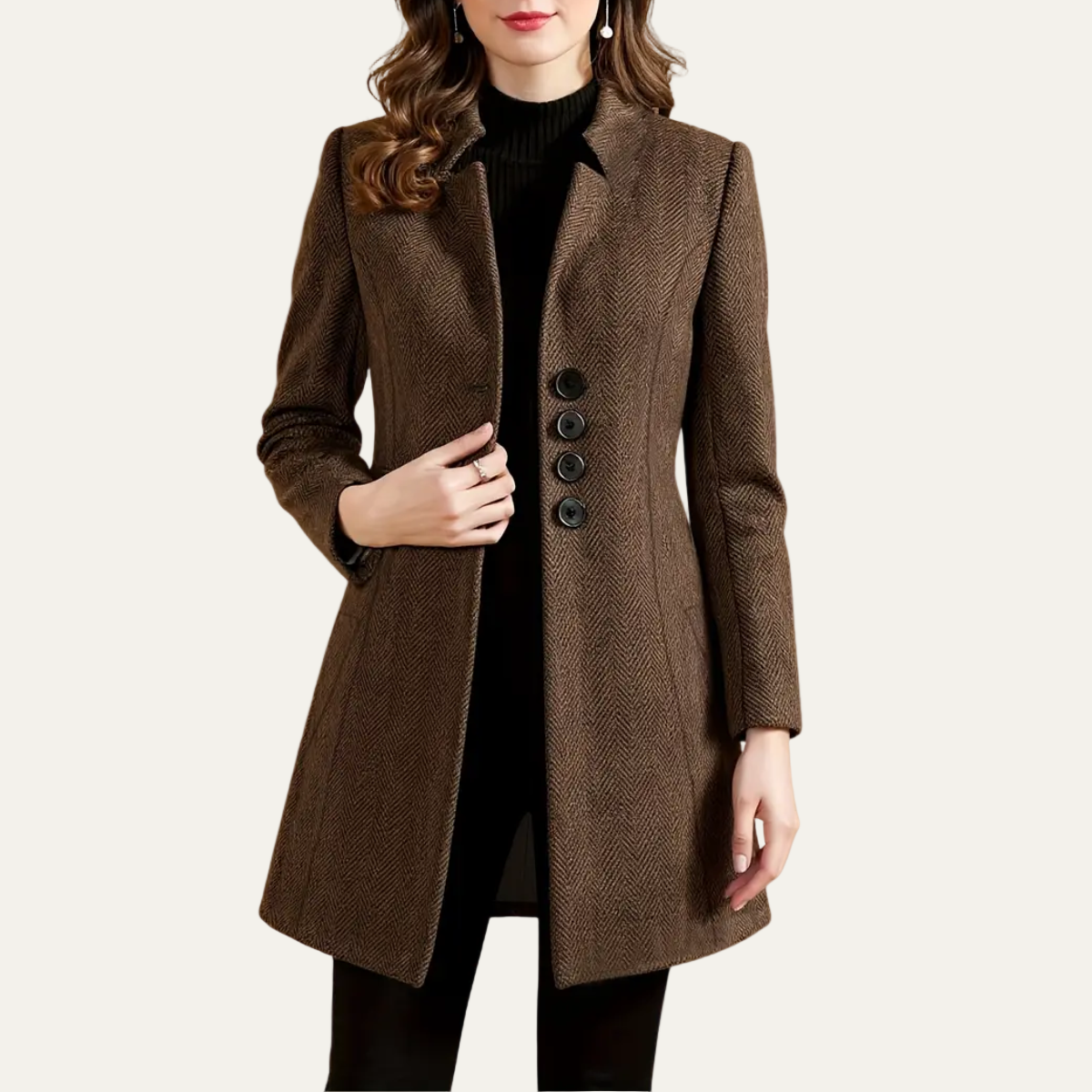 Ladies Classic Tailored Jacket Coat - OutfitLondon