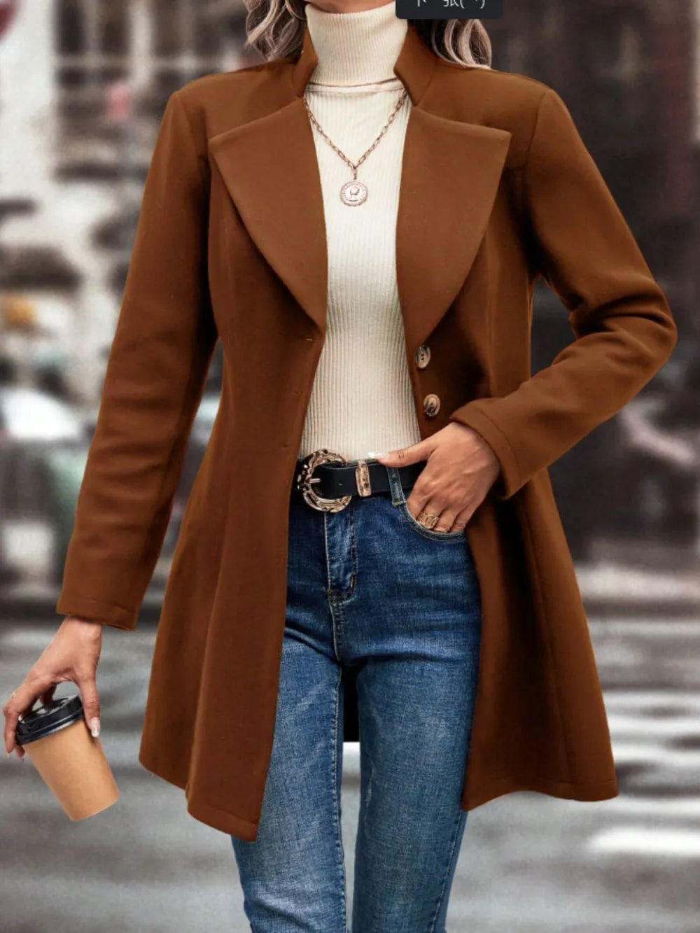 Fashionable Womens Long Stretchy Coat Jacket