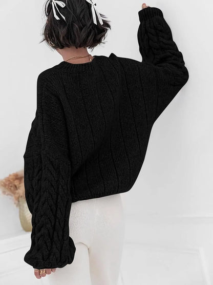 Cozy Women's Cable Knit Long Sweater