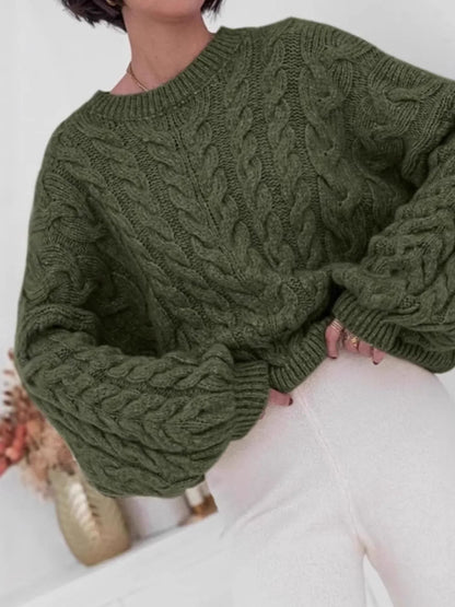 Cozy Women's Cable Knit Long Sweater