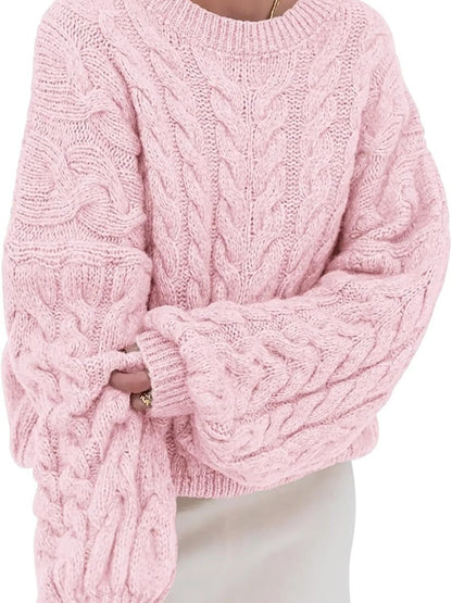 Cozy Women's Cable Knit Long Sweater