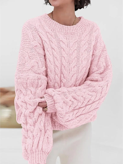 Cozy Women's Cable Knit Long Sweater