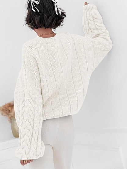 Cozy Women's Cable Knit Long Sweater