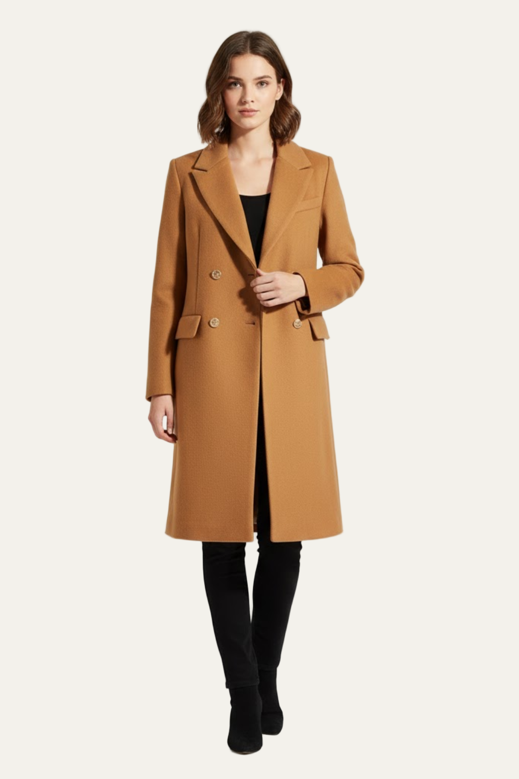Ladies Classic Button Front Trench Coat