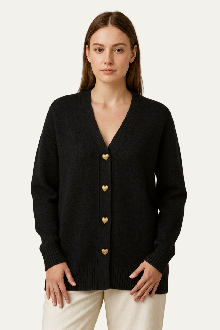 Ladies' Classic Open Front Cardigan Sweater - OutfitLondon