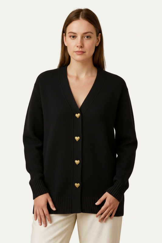 Ladies' Classic Open Front Cardigan Sweater - OutfitLondon