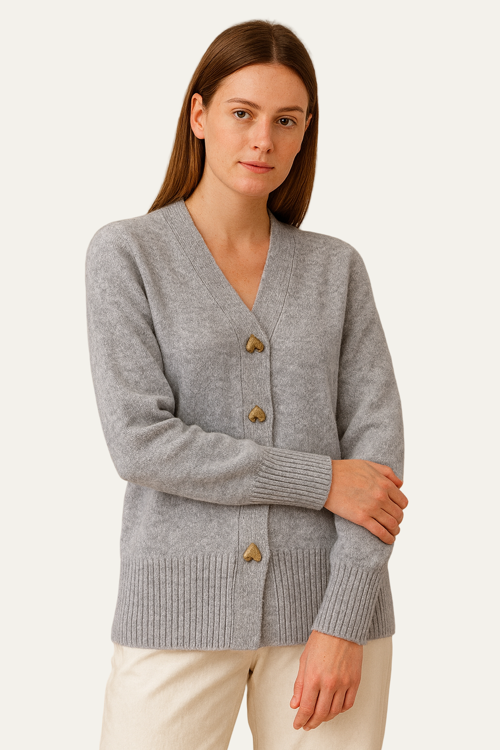 Ladies' Classic Open Front Cardigan Sweater