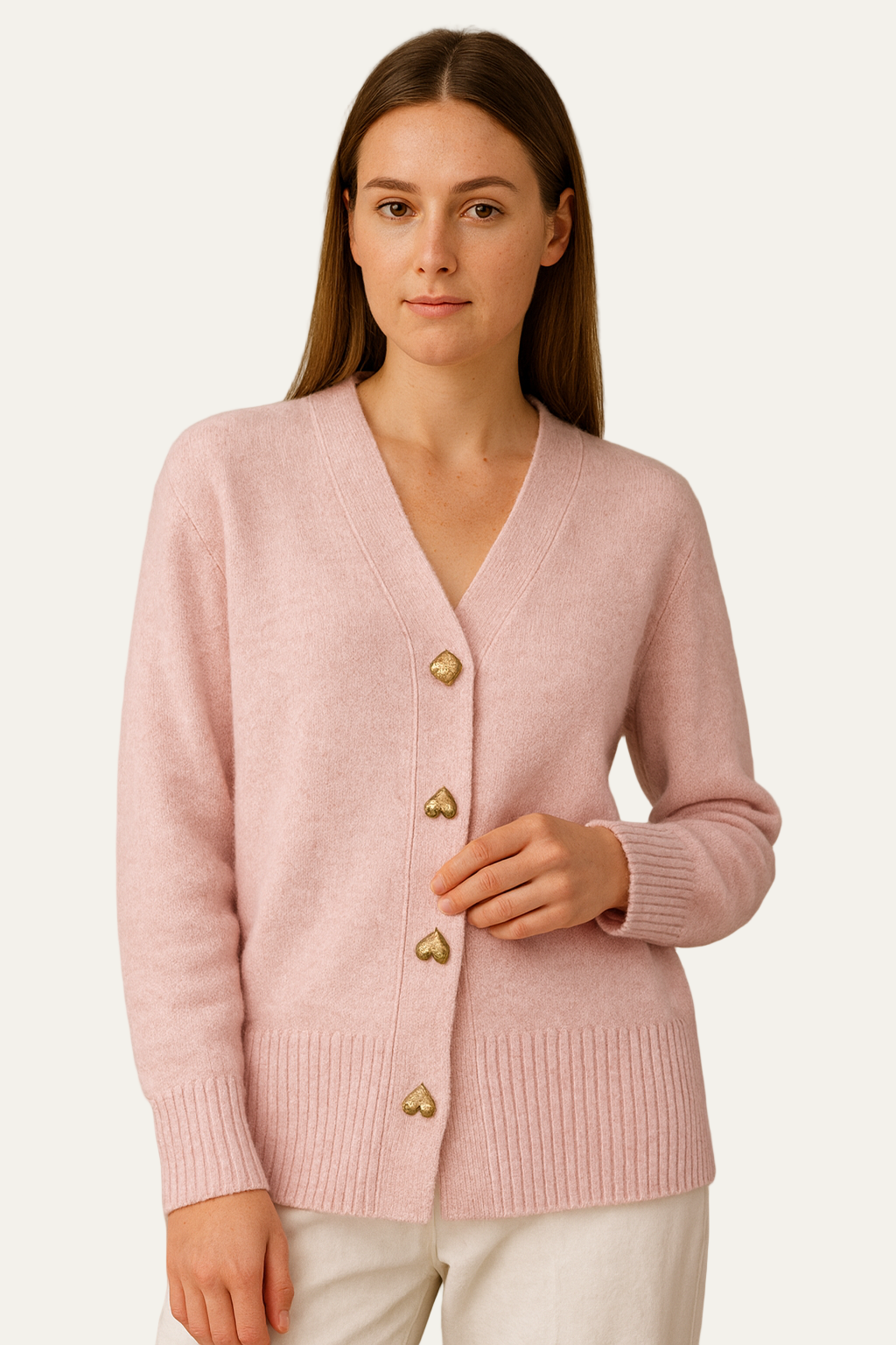 Ladies' Classic Open Front Cardigan Sweater