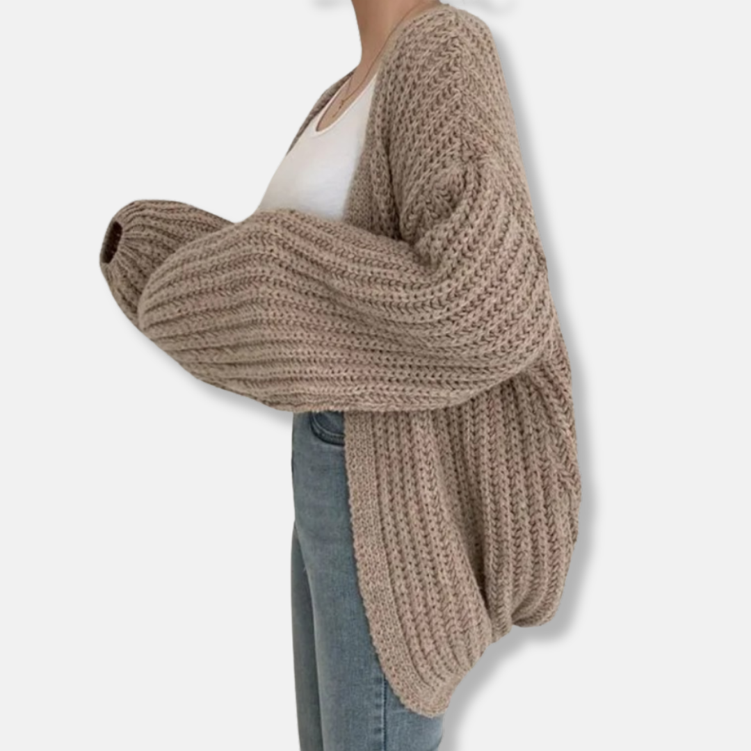 Women's Oversized Puffy Sweater Cardigan