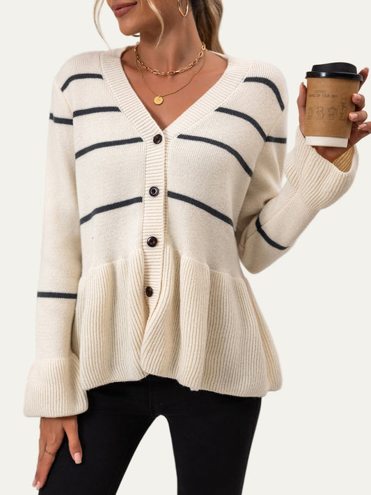Ladies' Casual Horizontal Hem Sweater - OutfitLondon