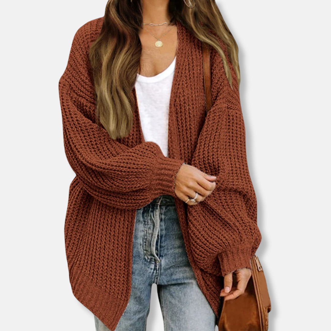 Women's Cozy Loose Fit Sweater Cardigan - OutfitLondon