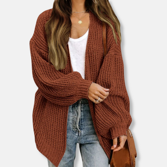 Women's Cozy Loose Fit Sweater Cardigan - OutfitLondon