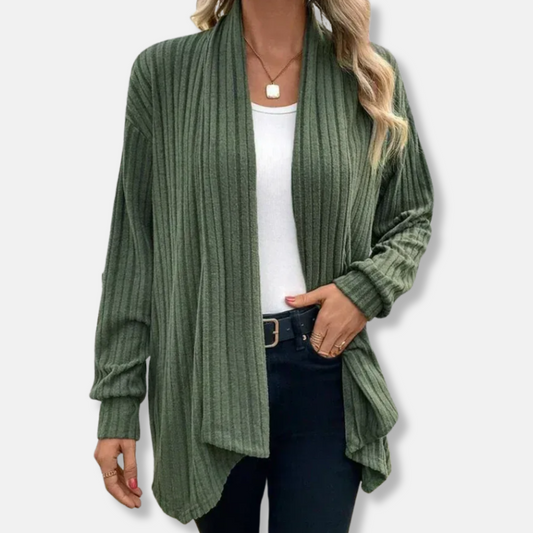 Women's Open-Front Cozy Sweater - OutfitLondon