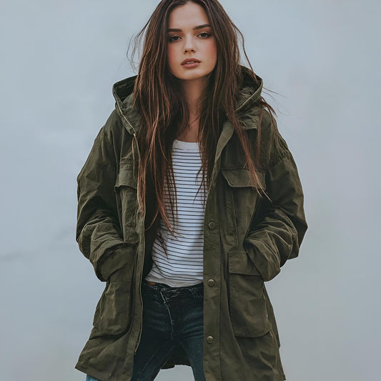 Casual Loose Fit Work Jacket with Extra Pockets - OutfitLondon