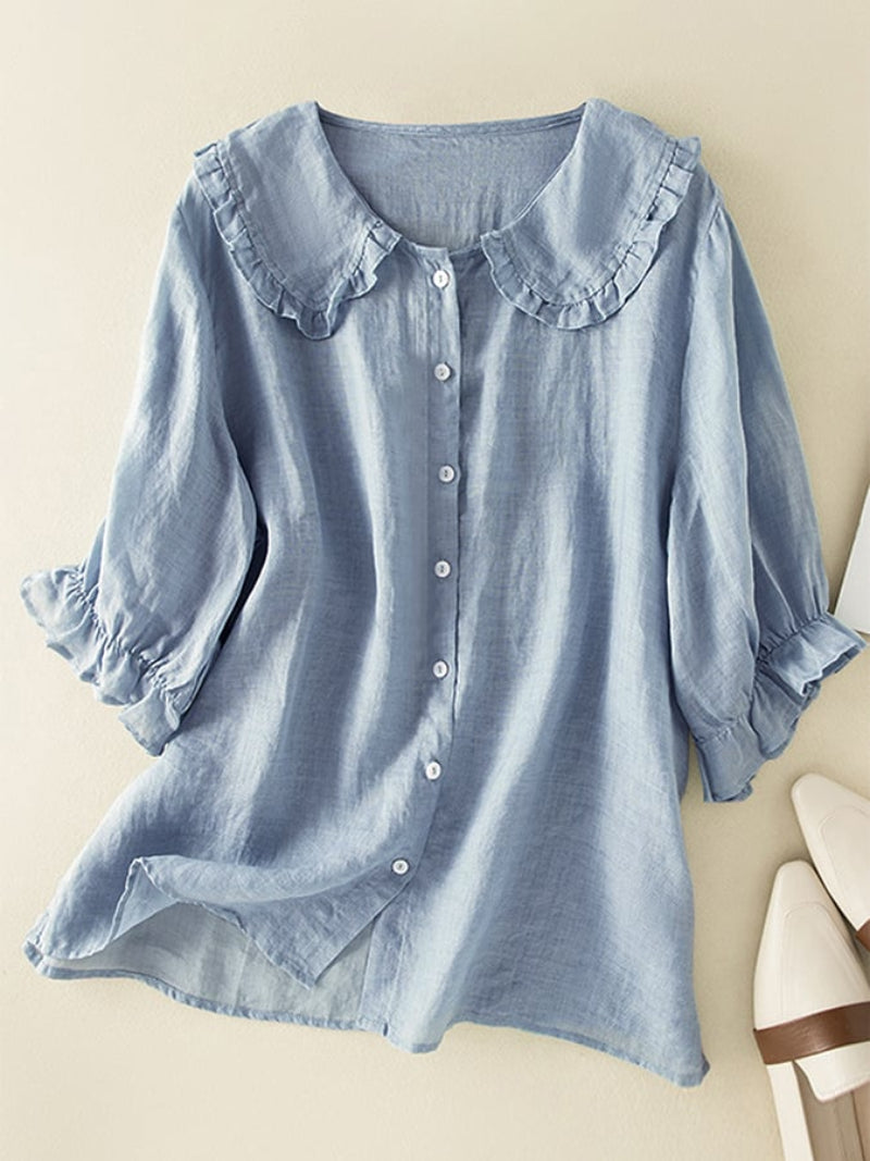Women's Elegant Gathered Blouse - OutfitLondon