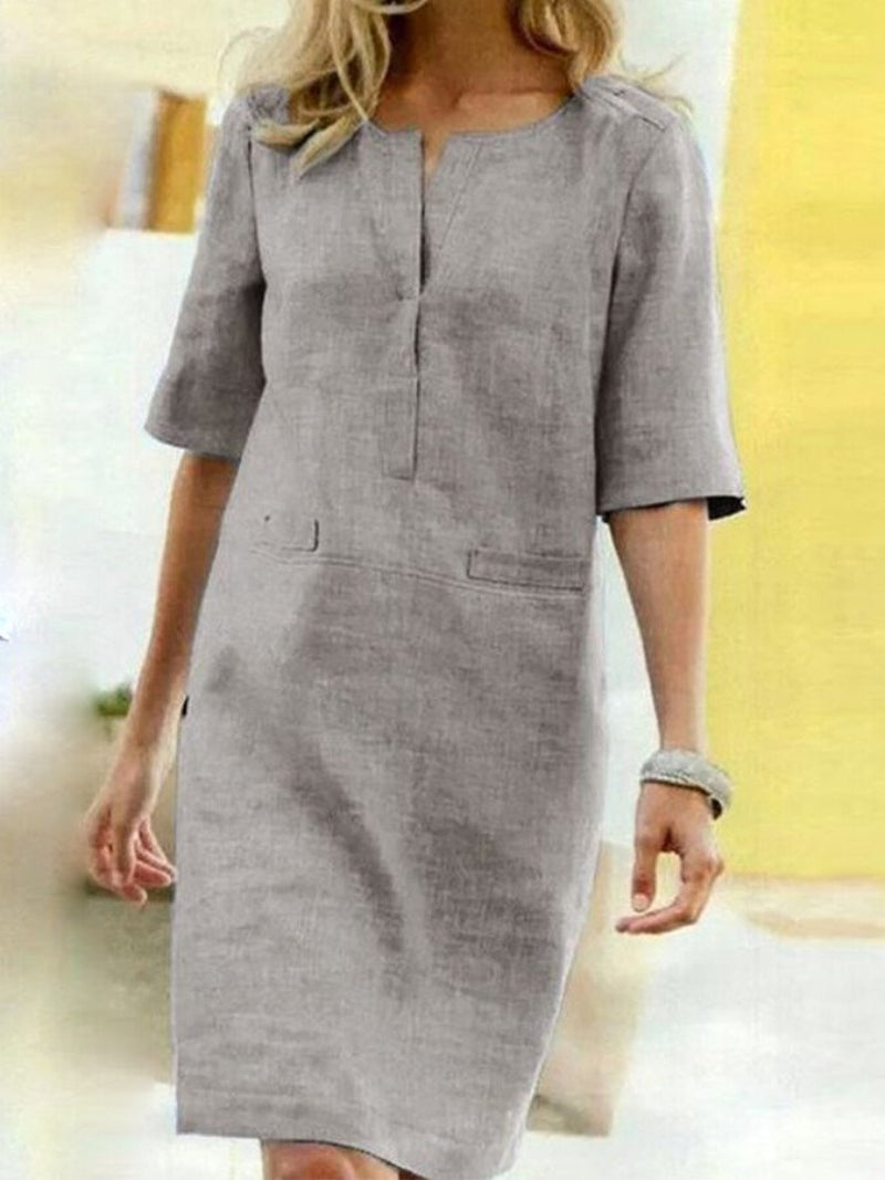Women's Low Cut V Neck Dress
