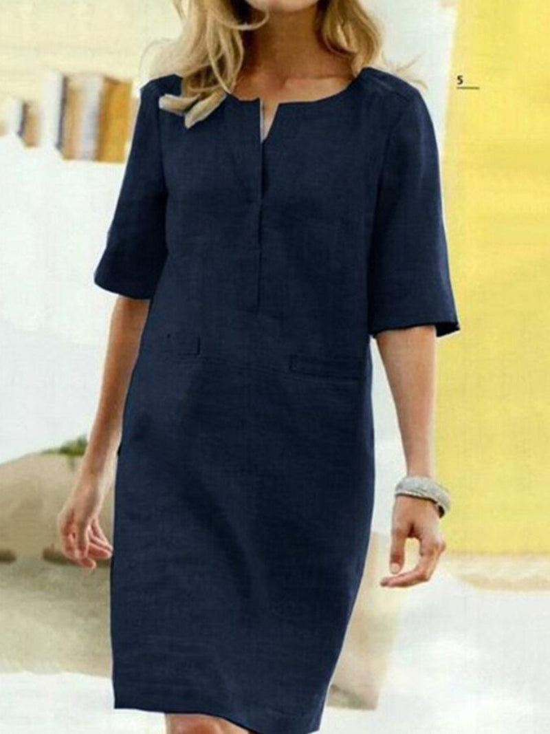 Women's Low Cut V Neck Dress