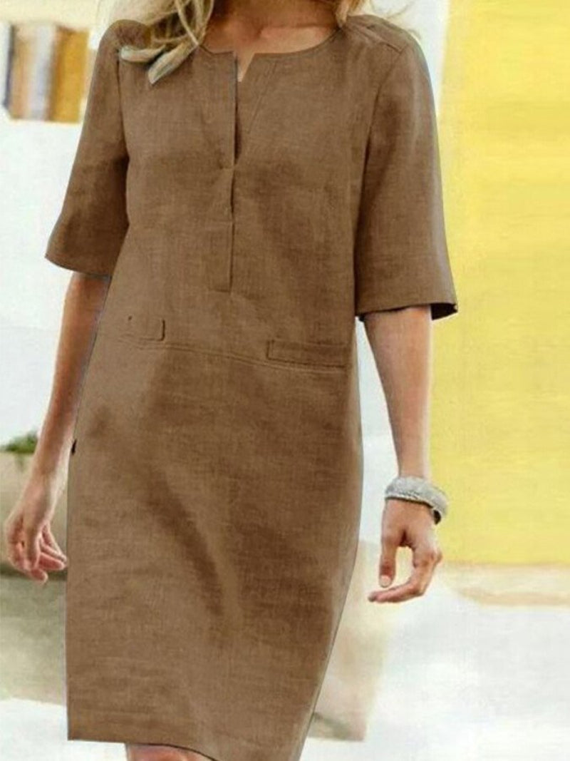 Women's Low Cut V Neck Dress