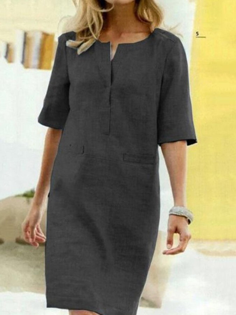 Women's Low Cut V Neck Dress