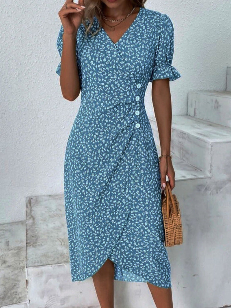 Classic Women's Button Down Midi Dress