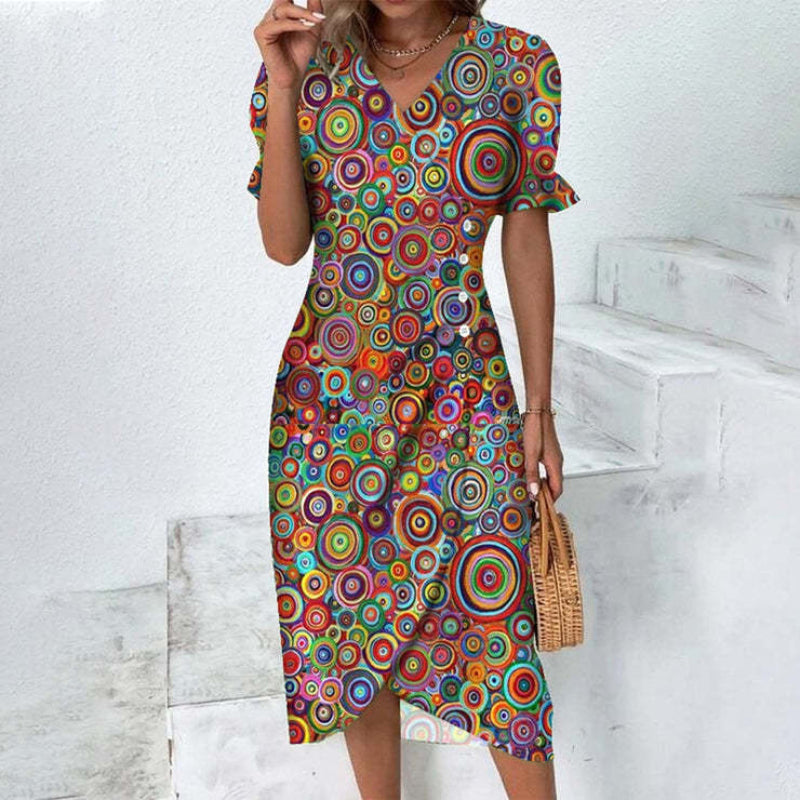 Classic Women's Button Down Midi Dress