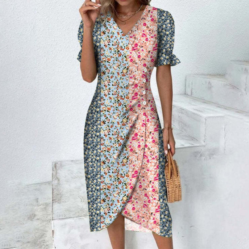 Classic Women's Button Down Midi Dress
