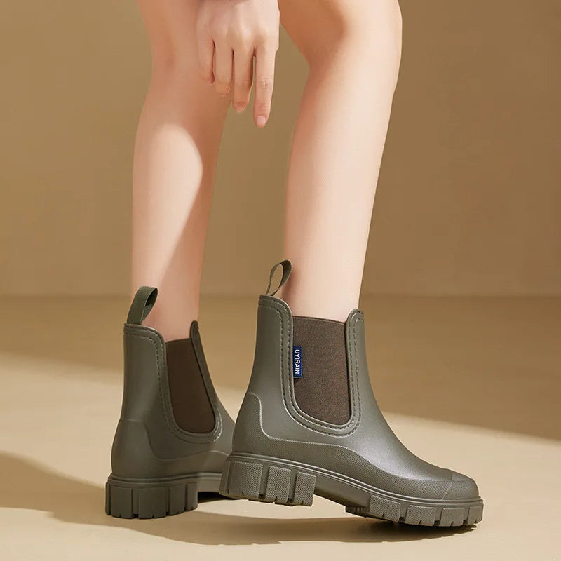 Waterproof Women's Rain Ankle Boots